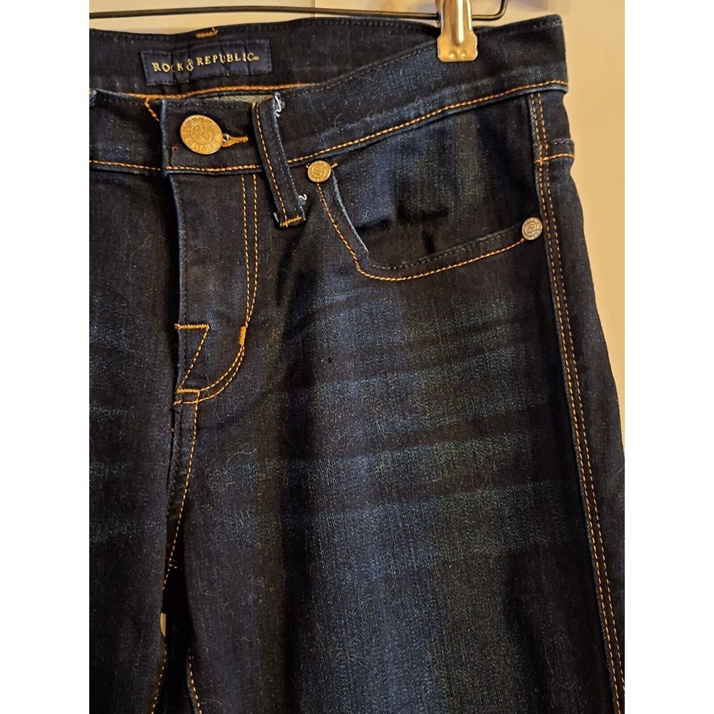 Rock & Republic Women's Jeans, Denim Rx Kasandra Bootcut 6M, R012338, Navy Blue - Picture 3 of 11